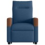 Sillón de masaje eléctrico reclinable elevable de tela azul en Sillones | Comprar online en Foru.es