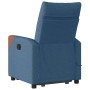 Sillón de masaje eléctrico reclinable elevable de tela azul en Sillones | Comprar online en Foru.es