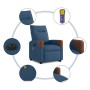 Sillón de masaje eléctrico reclinable elevable de tela azul en Sillones | Comprar online en Foru.es