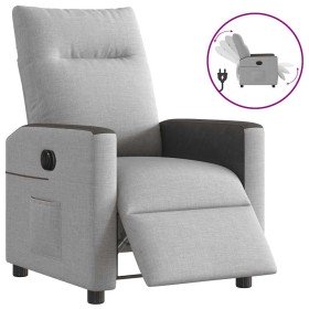 Sillón reclinable eléctrico de tela gris nube en Sillones | Comprar online en Foru.es