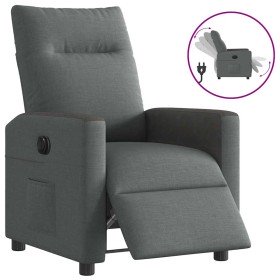 Sillón reclinable eléctrico de tela gris oscuro en Sillones | Comprar online en Foru.es