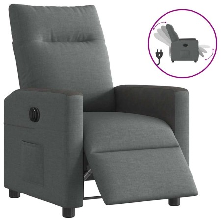 Sillón reclinable eléctrico de tela gris oscuro en Sillones | Comprar online en Foru.es