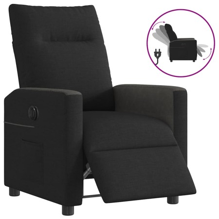 Sillón reclinable eléctrico de tela negro en Sillones | Comprar online en Foru.es