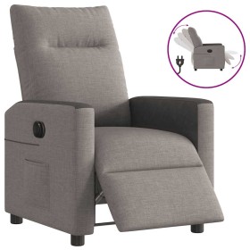 Sillón reclinable eléctrico tela gris taupé en Sillones | Comprar online en Foru.es