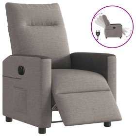 Sillón reclinable eléctrico tela gris taupé en Sillones | Comprar online en Foru.es
