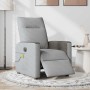 Sillón reclinable de masaje eléctrico tela gris claro en Sillones | Comprar online en Foru.es