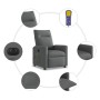 Sillón reclinable de masaje eléctrico tela gris oscuro en Sillones | Comprar online en Foru.es