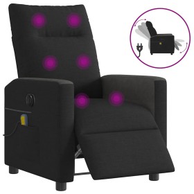 Sillón reclinable de masaje eléctrico tela negro en Sillones | Comprar online en Foru.es