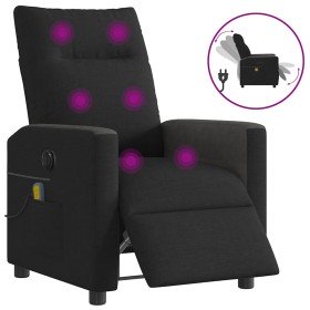Sillón reclinable de masaje eléctrico tela negro en Sillones | Comprar online en Foru.es