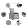 Sillón reclinable elevable de tela gris nube en Sillones | Comprar online en Foru.es