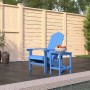 Silla de jardín Adirondack con mesa HDPE azul aguamarina de vidaXL, Sillas de jardín - Ref: Foro24-3095703, Precio: 213,44 €,...
