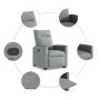 Sillón reclinable elevable de tela gris claro en Sillones | Comprar online en Foru.es