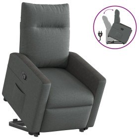 Sillón reclinable elevable de tela gris oscuro en Sillones | Comprar online en Foru.es