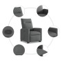 Sillón reclinable elevable de tela gris oscuro en Sillones | Comprar online en Foru.es