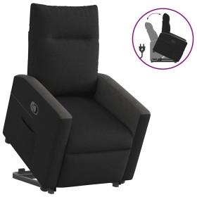 Sillón reclinable elevable tela negro en Sillones | Comprar online en Foru.es