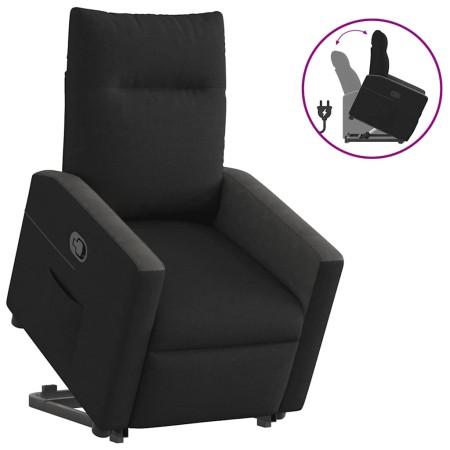 Sillón reclinable elevable tela negro en Sillones | Comprar online en Foru.es
