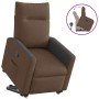 Sillón reclinable elevable de tela marrón en Sillones | Comprar online en Foru.es