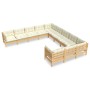 Muebles de jardín 11 piezas y cojines madera de pino crema de vidaXL, Conjuntos de jardín - Ref: Foro24-3097019, Precio: 908,...