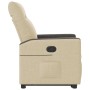 Sillón reclinable elevable de tela color crema en Sillones | Comprar online en Foru.es