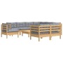 Juego de muebles de jardín 10 pzas y cojines madera maciza pino de vidaXL, Conjuntos de jardín - Ref: Foro24-3096772, Precio:...