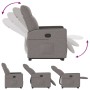 Sillón reclinable elevable tela gris taupe en Sillones | Comprar online en Foru.es