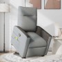 Sillón de masaje reclinable de pie de tela gris claro en Sillones | Comprar online en Foru.es