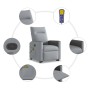 Sillón de masaje reclinable de pie de tela gris claro en Sillones | Comprar online en Foru.es