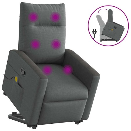 Silla de masaje reclinable de pie de tela gris oscuro en Sillones | Comprar online en Foru.es
