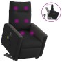 Sillón reclinable de masaje elevable tela negro en Sillones | Comprar online en Foru.es