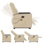 Silla de masaje reclinable de pie de tela color crema en Sillones | Comprar online en Foru.es