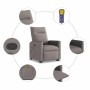 Sillón reclinable de masaje elevable tela gris taupé en Sillones | Comprar online en Foru.es