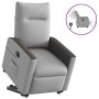 Sillón eléctrico reclinable elevable de tela gris nube en Sillones | Comprar online en Foru.es