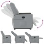 Sillón eléctrico reclinable elevable de tela gris claro en Sillones | Comprar online en Foru.es