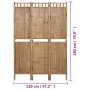 Biombo divisor de 3 paneles 120x180 cm de vidaXL, Divisores de ambientes - Ref: Foro24-341748, Precio: 102,35 €, Descuento: %