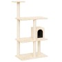 Rascador para gatos con postes de sisal color crema 119 cm de vidaXL, Mobiliario para gatos - Ref: Foro24-171518, Precio: 46,...
