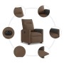 Sillón eléctrico reclinable elevable de tela marrón en Sillones | Comprar online en Foru.es