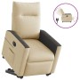 Sillón eléctrico reclinable elevable de tela color crema en Sillones | Comprar online en Foru.es