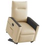 Sillón eléctrico reclinable elevable de tela color crema en Sillones | Comprar online en Foru.es