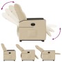 Sillón eléctrico reclinable elevable de tela color crema en Sillones | Comprar online en Foru.es
