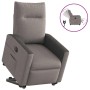 Sillón eléctrico reclinable elevable de tela gris taupe en Sillones | Comprar online en Foru.es