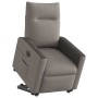Sillón eléctrico reclinable elevable de tela gris taupe en Sillones | Comprar online en Foru.es