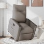 Sillón eléctrico reclinable elevable de tela gris taupe en Sillones | Comprar online en Foru.es