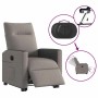 Sillón eléctrico reclinable elevable de tela gris taupe en Sillones | Comprar online en Foru.es