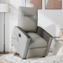 Sillón de masaje eléctrico reclinable elevable tela gris nube en Sillones | Comprar online en Foru.es