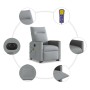 Sillón de masaje eléctrico reclinable elevable tela gris claro en Sillones | Comprar online en Foru.es