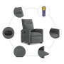 Sillón de masaje eléctrico reclinable elevable tela gris oscuro en Sillones | Comprar online en Foru.es