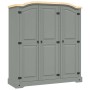 Armario madera de pino Mexicano estilo Corona gris 3 puertas en Armarios roperos | Comprar online en Foru.es