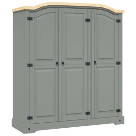 Armario madera de pino Mexicano estilo Corona gris 3 puertas en Armarios roperos | Comprar online en Foru.es
