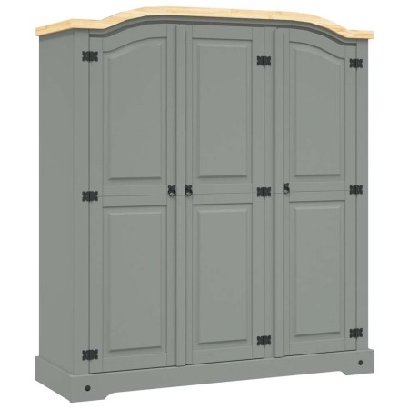 Armario madera de pino Mexicano estilo Corona gris 3 puertas en Armarios roperos | Comprar online en Foru.es