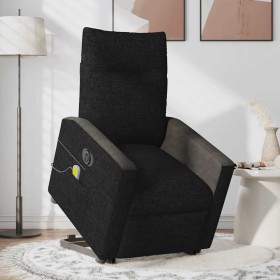 Sillón de masaje eléctrico reclinable elevable tela negro en Sillones | Comprar online en Foru.es